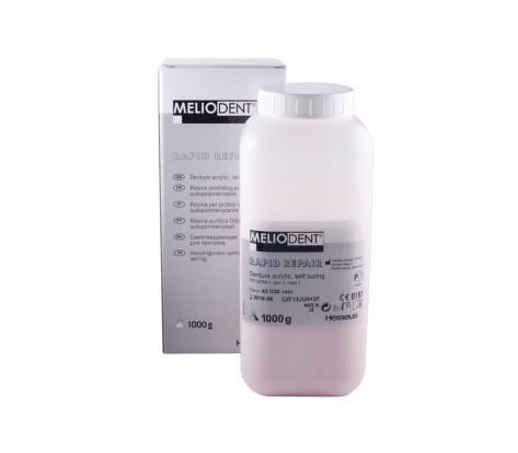 Мелиодент Meliodent RR 1кг розовый с прожилками , пластмасса холодной полимеризации .
