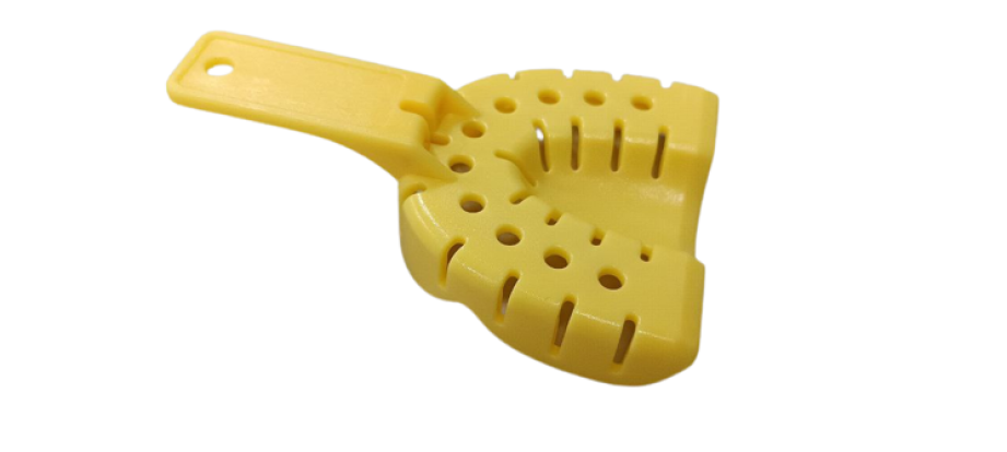 Ложка (Верх №1) пластиковая перфорировынная с бортом, желтая / Китай
