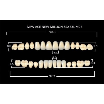 Зубы планка 28 шт MILLION NEW ACE SS2/A3