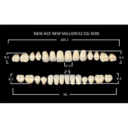 Зубы планка 28 шт MILLION NEW ACE S2/A3.5