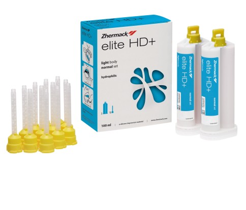 Элит / Elite HD+ Light Body Normal Set (голубой) - А-Силикон низкой вязкости, текучая консистенция (2*50мл), Zhermack / Италия