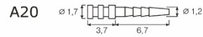 Титановые штифты IKT-A20-V (24шт.)